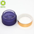 20g empty cream use gold lid violet frosted glass cosmetic jar